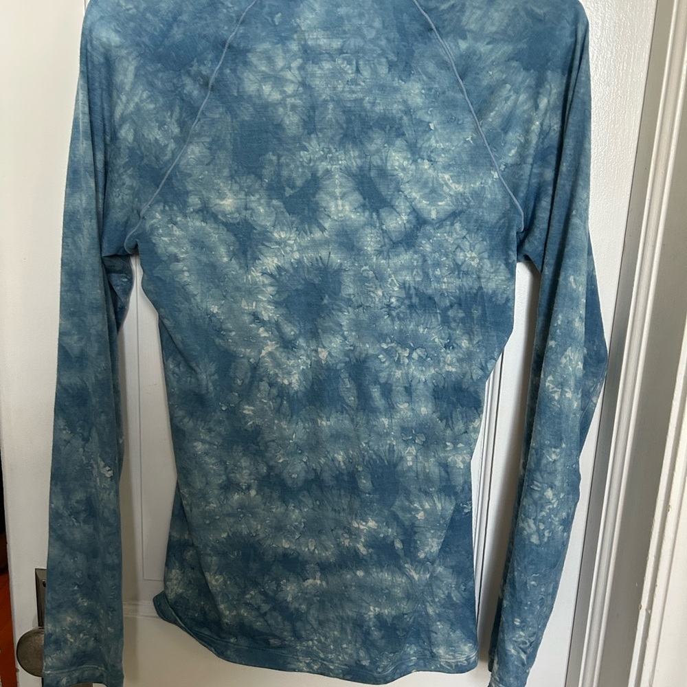 Smartwool Women's Long Sleeve Blue Patterned Tee - Picture 2 of 3